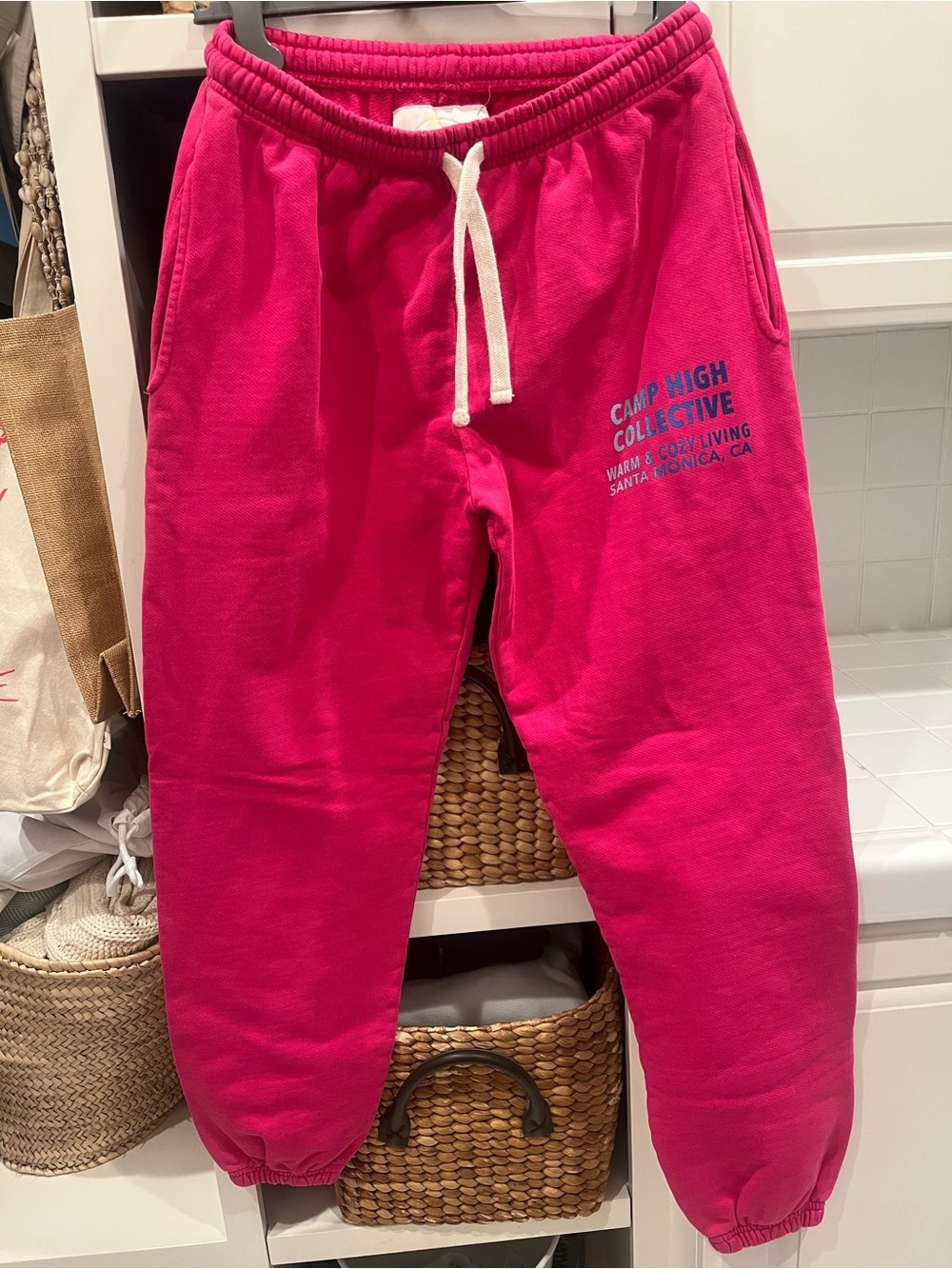 HOT PINK GRAPHIC SWEET PANTS